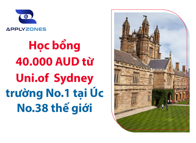 Học bổng 40.000 AUD từ Uni.of Sydney - trường No.1 tại Úc, No.38 thế giới
