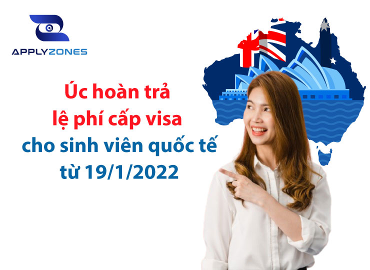 Úc hoàn trả lệ phí cấp visa cho sinh viên quốc tế từ 19/1/2022